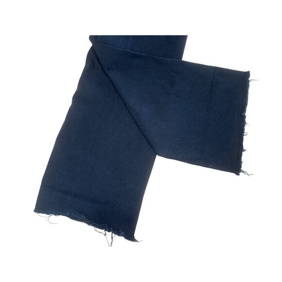 Zara Marine Jeans Womens 0 Black Wide Leg Straight High Rise Raw Hem Bohemian - Picture 12 of 16